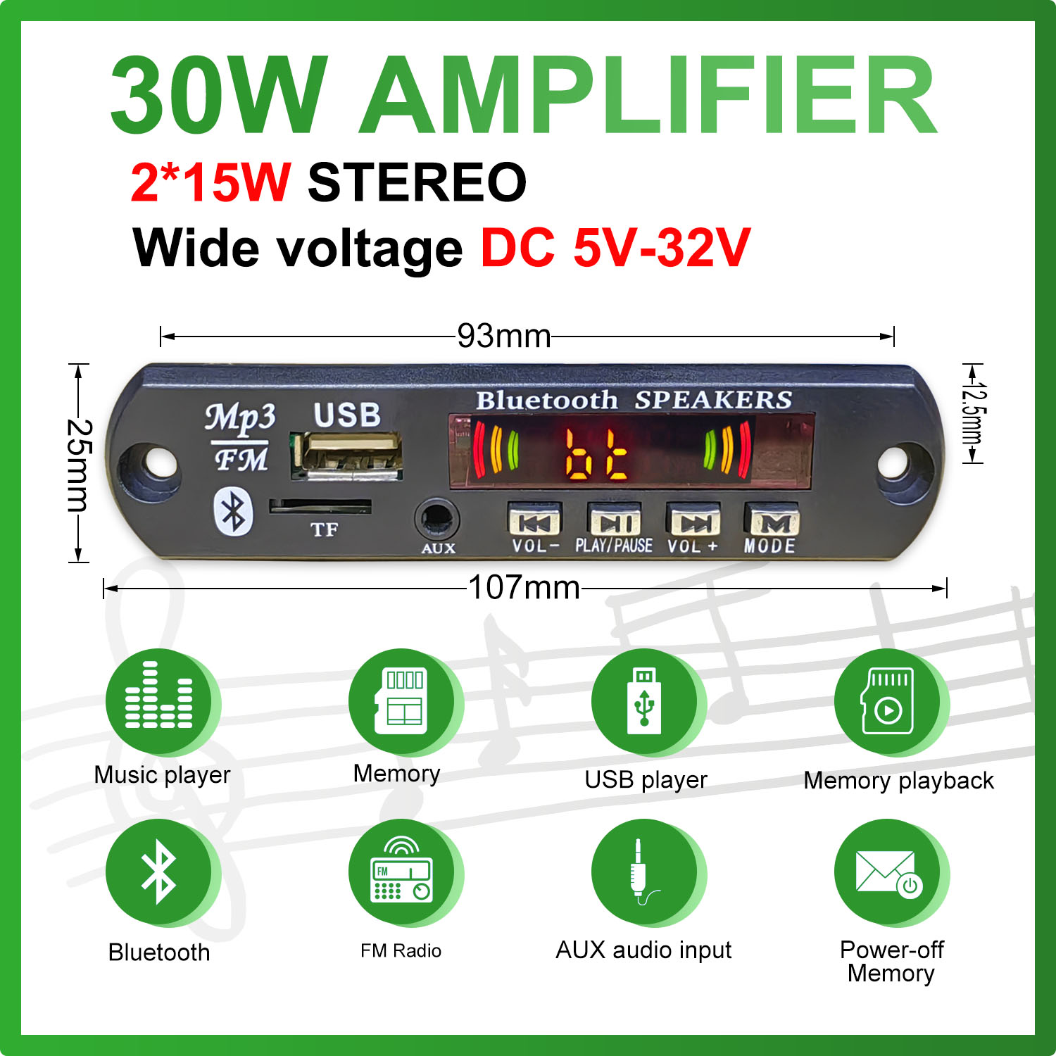 DC 5V-32V 30W Bluetooth5.0 Wzm – Surround Sound Decoder recenzja i cena